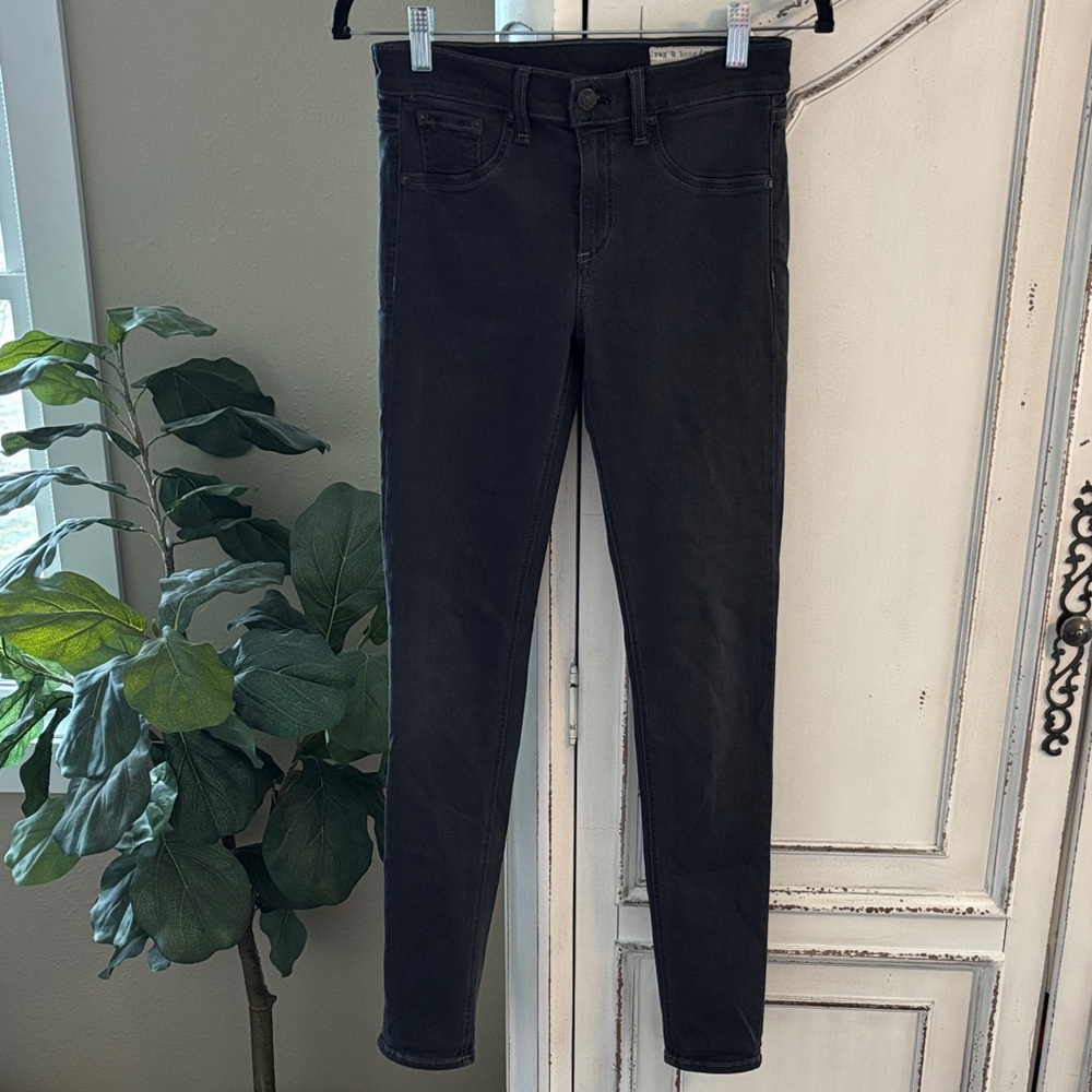 Rag & Bone Jean Legging Womens 27 Skinny Stretch Pants Modal Blend Dark Gray Blk